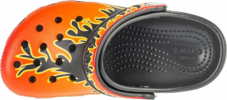 Otroške japonke Crocs, črno-oranžne