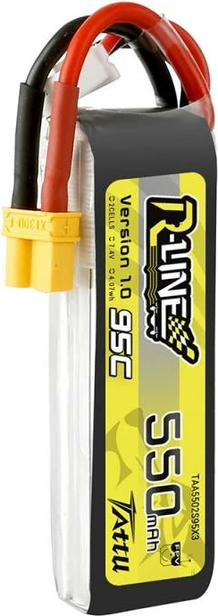 Baterija Tattu R-Line 550mAh 7,4V 95C 2S1P XT30