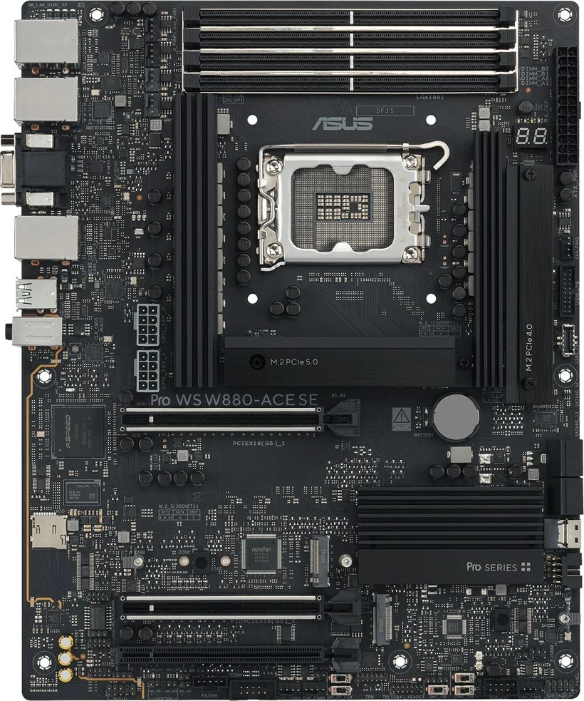 Matična plošča ASUS PRO WS W880-ACE SE, ATX, Socket LGA 1851, siva