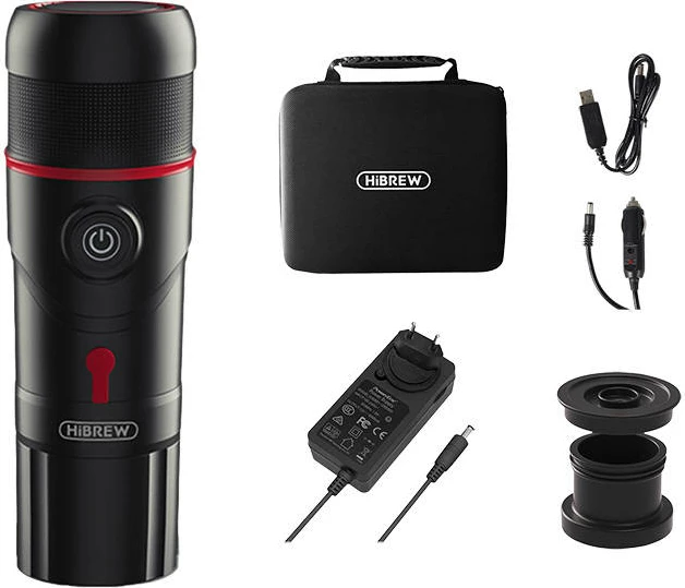 Prenosni aparat za kavo HiBREW H4 Premium, 15 bar, 80 W, s zaščitno škatlo