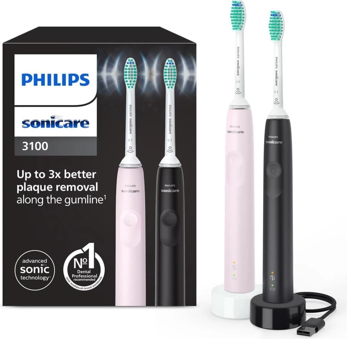 Sonična električna zobna ščetka Sonicare 3100 HX3675/15, Philips, črna