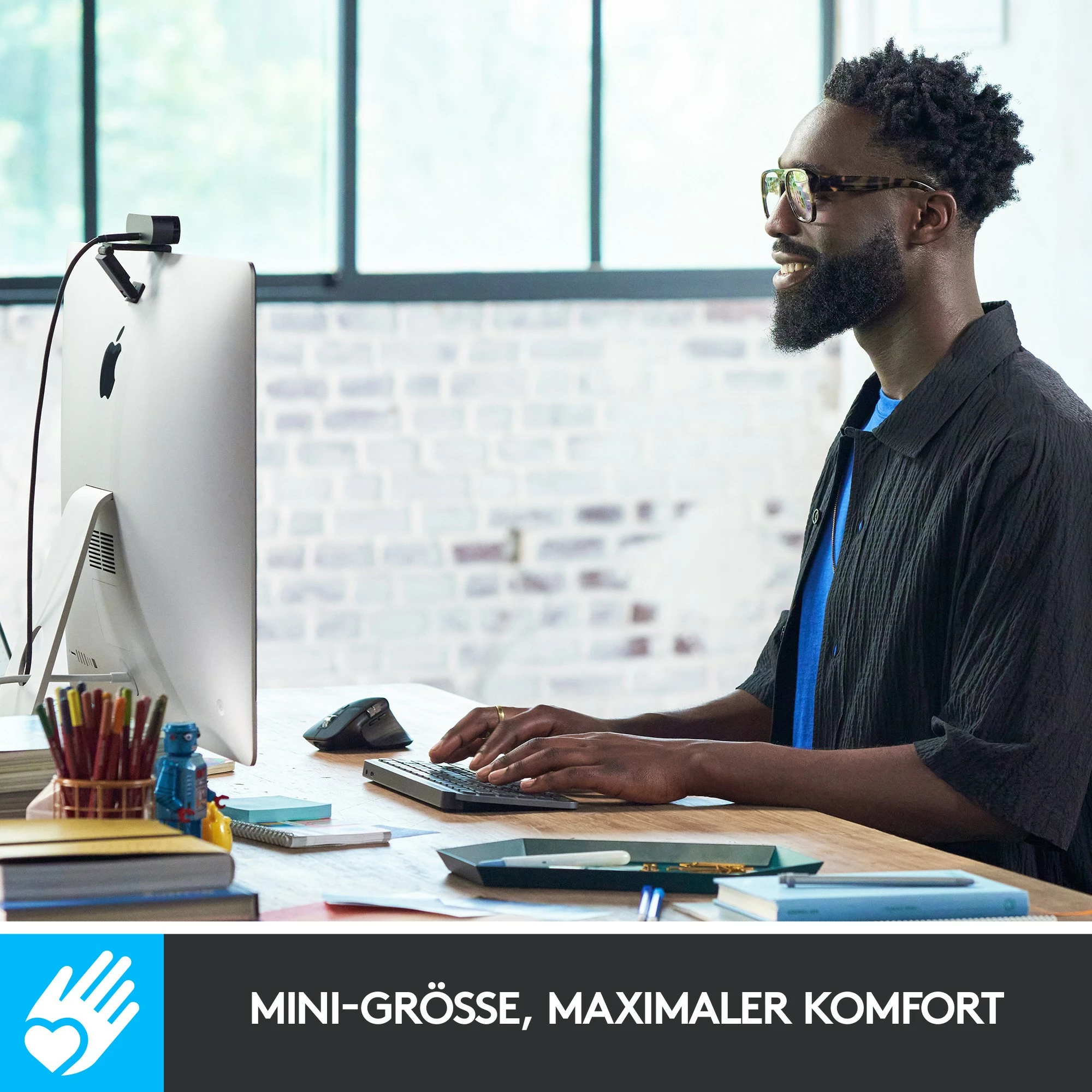 Brezžična osvetljena tipkovnica MX Keys Mini, QWERTZ, LED, grafit - Logitech