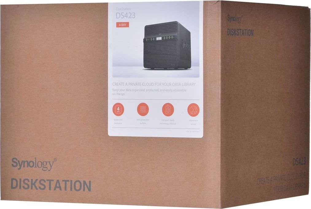 Strežnik za shranjevanje Synology DiskStation DS423, Ethernet LAN, črn