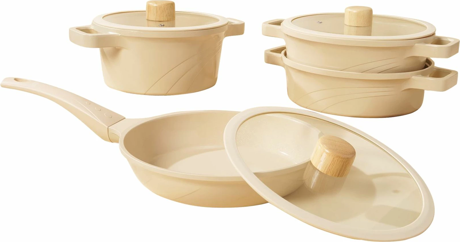 Set loncev (10 kosov), krem, Hermia Concept Vetta