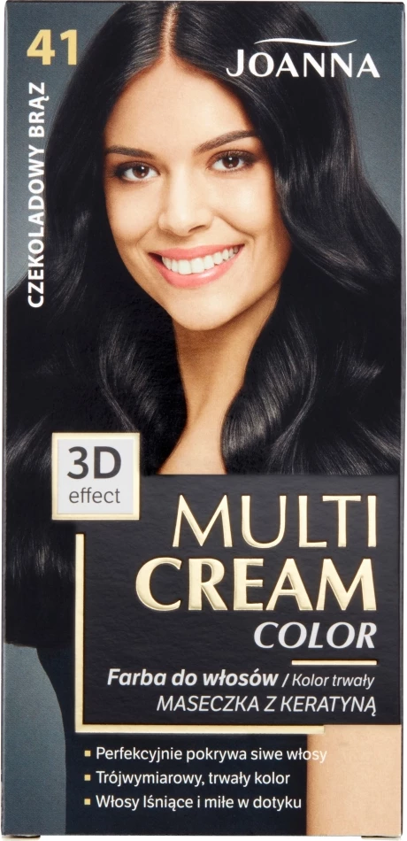 Barva za lase Joanna Multi Cream Color 41 Čokoladno rjava, 1 kos