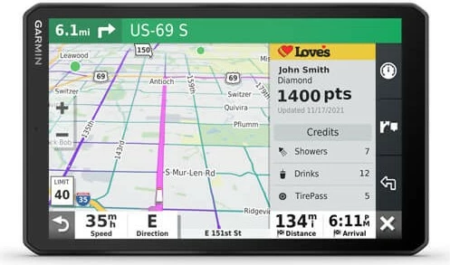 Navigacijska naprava za tovornjake Garmin DEZL LGV810, 32GB, 9", črna