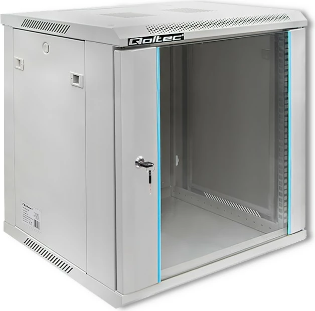 Rack računalniško ohišje 12U, 600 x 450 x 635 mm, za montažo na steno, siv Qoltec