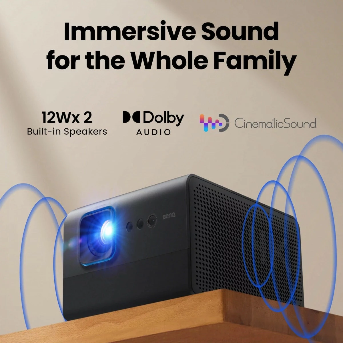 4K LED projektor, BenQ GP520, 2600 ANSI lumnov, HDMI, črn