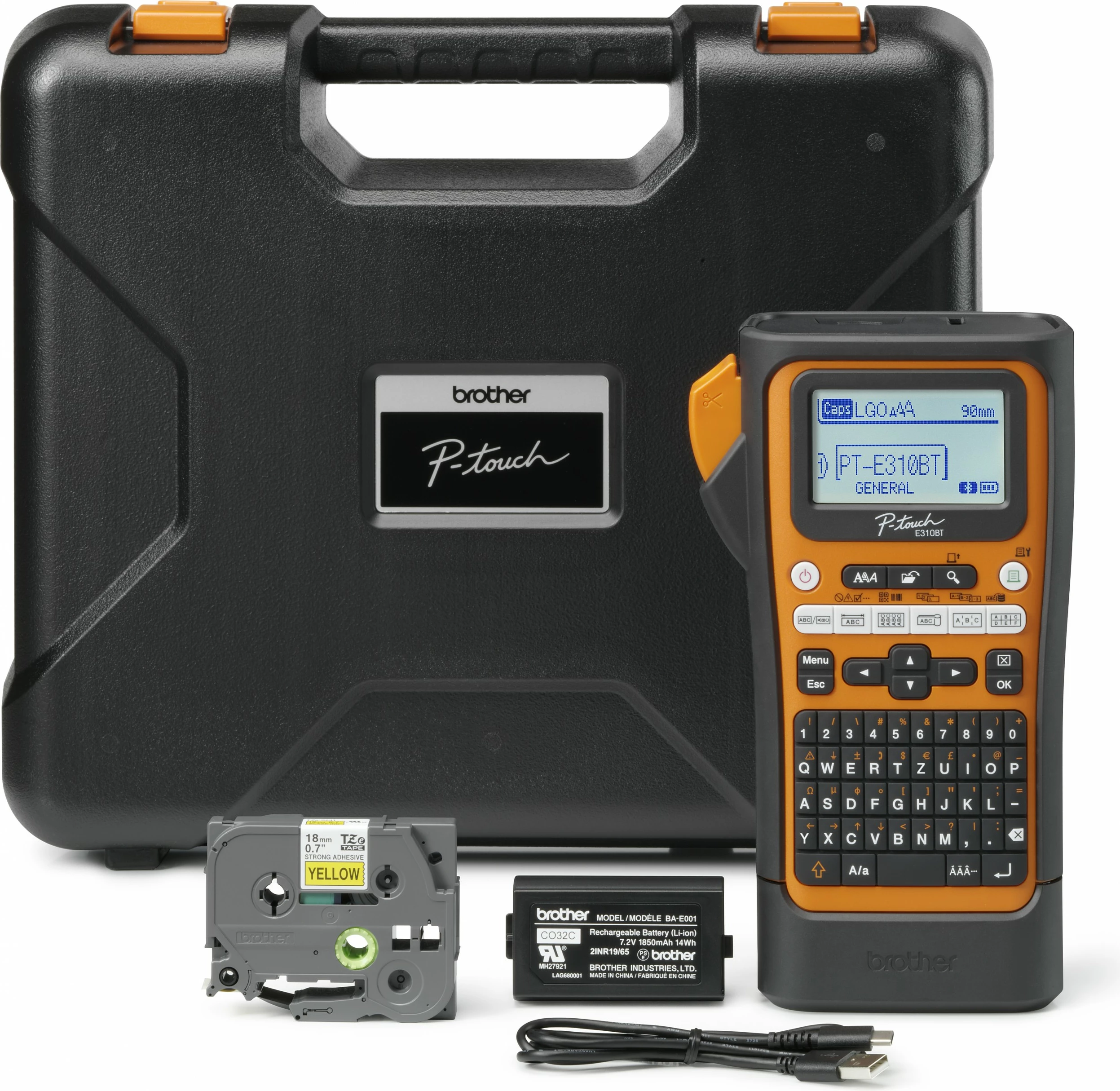 Tiskalnik etiket Brother PT-E310BTVP, QWERTZ, HSE/TZe, 180 x 180 DPI, žični in brezžični