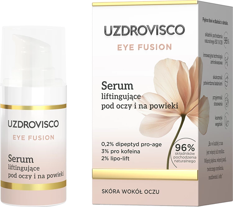 Serum za lifting oči in vek UZDROVISCO Eye Fusion, 15 ml