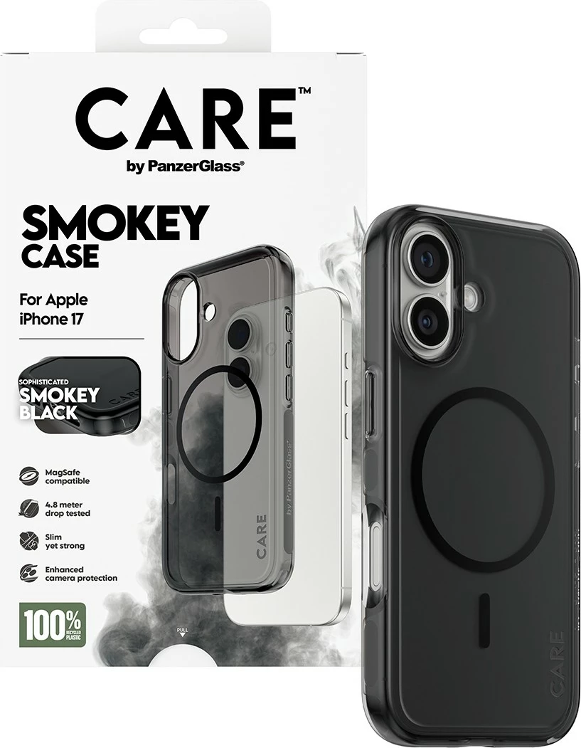 Zaščitni ovitek CARE BY FLAGSHIP CASE URBAN EXP za telefon, PanzerGlass, temno prozoren