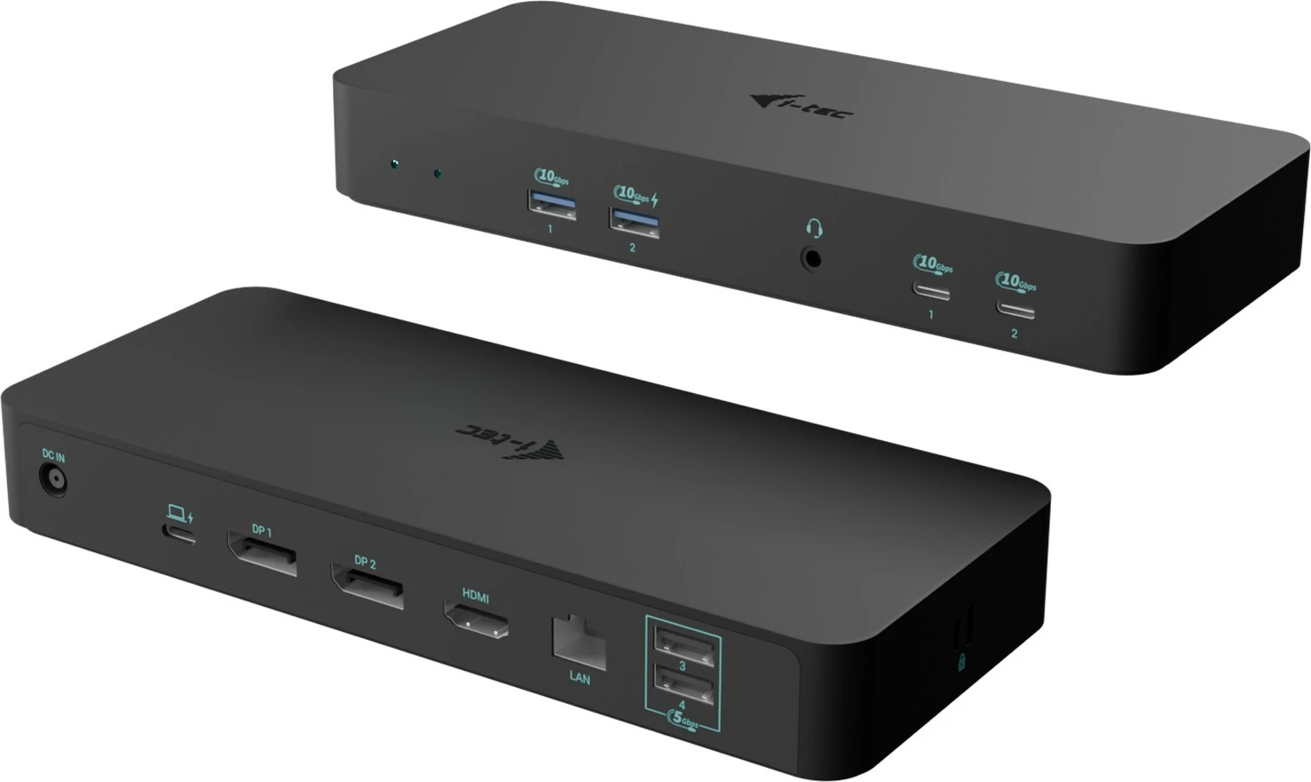 Docking postaja USB-C Intelligent Triple Display I-Tec, 1x HDMI, 2x DP, 1x GLAN, 2x USB-C, črna
