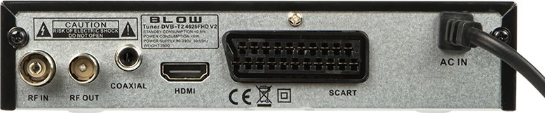 Digitalni TV tuner BLOW 4625FHD, DVB-T2, H.265 HEVC, črn