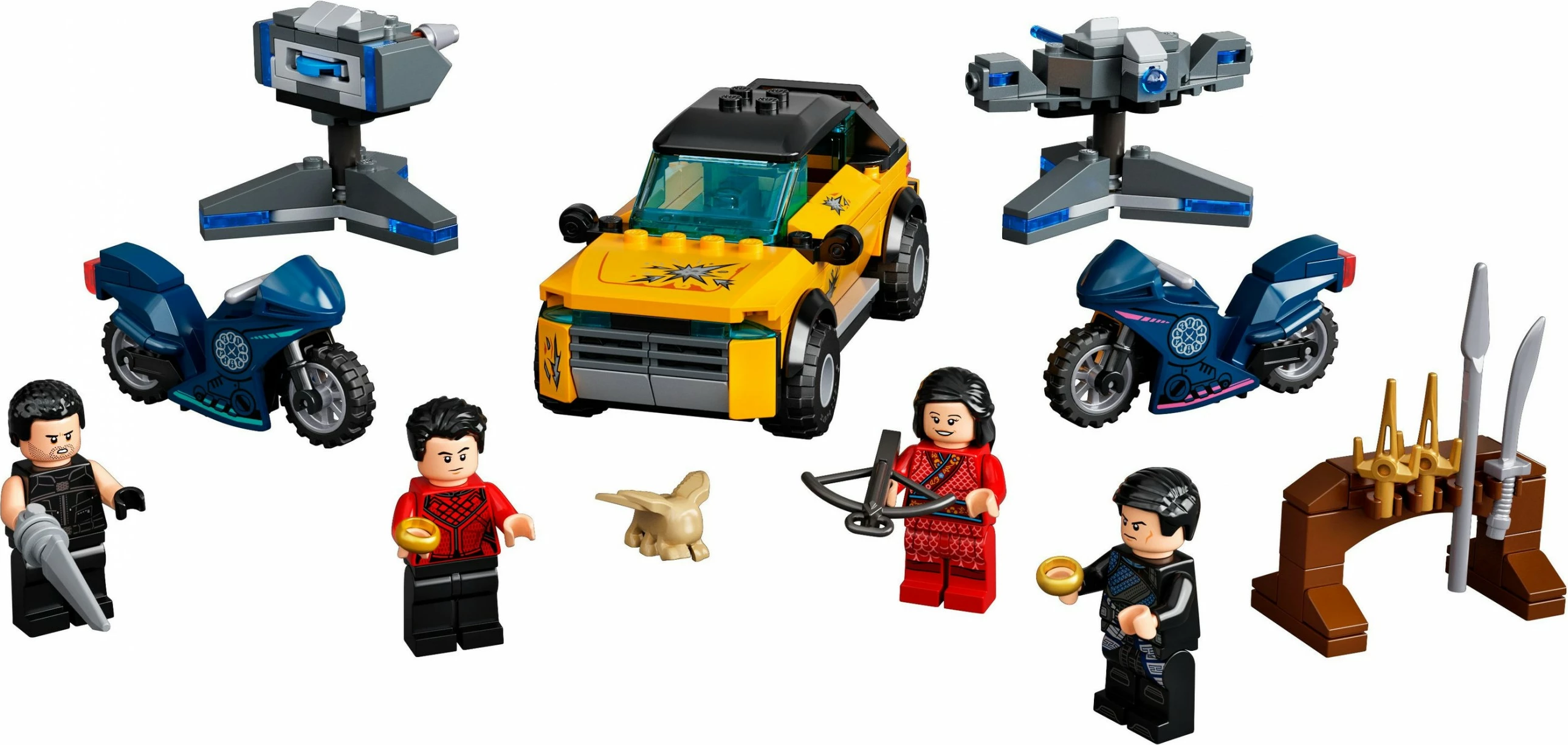 Set gradnje LEGO Marvel Pobeg pred Desetimi obročki, 321 kos, plastika