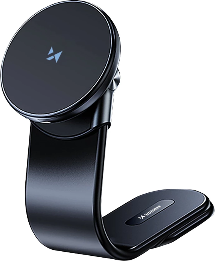 Magnetni avtomobilski nosilec z brezžičnim polnjenjem MagSafe 15W Wozinsky WCZ2Y2S, črn