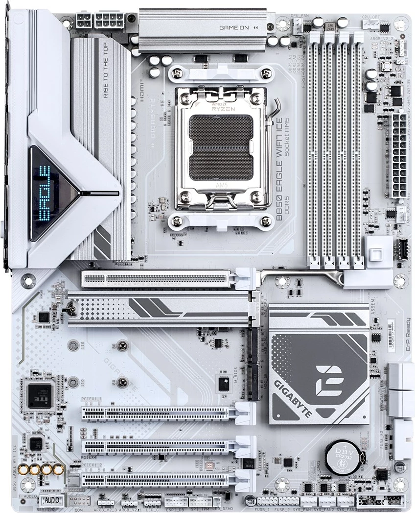 Matično plošča Gigabyte B850 EAGLE WIFI7 ICE, Socket AM5, DDR5, PCIe 5.0, WIFI 7, bela