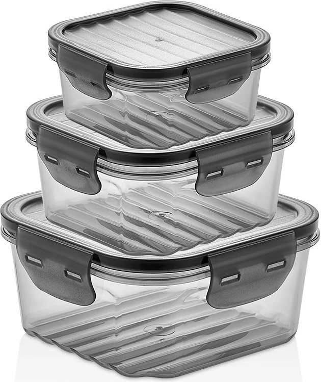 Set škatel za organizacijo (3 kosi), Hermia Concept, L-00860, prozoren