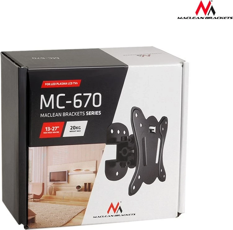 Nastavek za televizor Maclean MC-670, črn