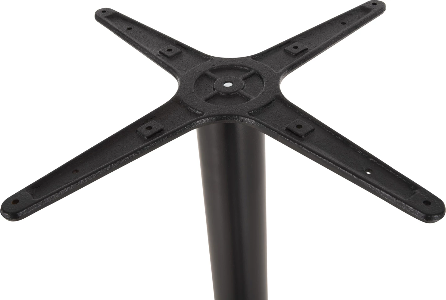 Osnova barske mize FH450.03 aluminijasta v črni barvi s 4-krakim križem 44x44cm