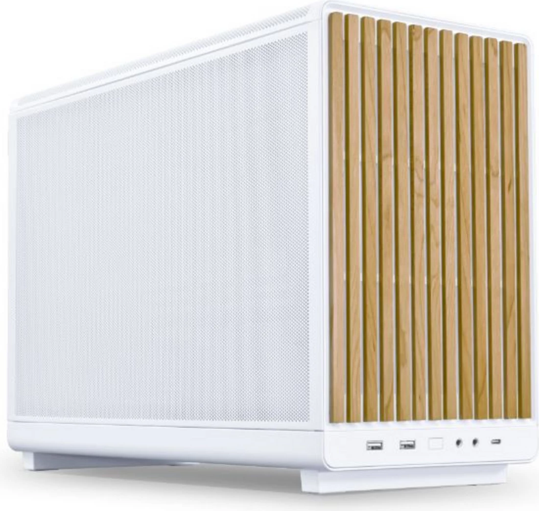 Računalniško ohišje Lian Li A3-mATX-WD, mATX/mini-ITX SFF, lesen sprednji panel, bela