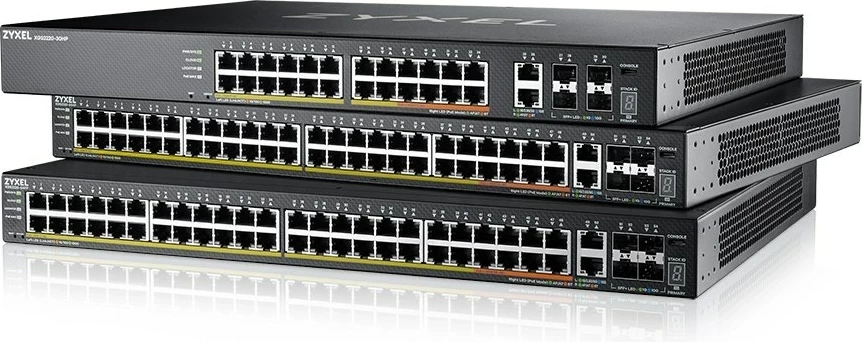 Upravljani L3 switch Zyxel XGS2220-30HP, Gigabit Ethernet, PoE, črn