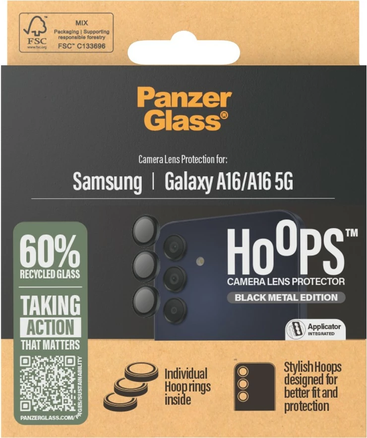 Zaščita za lečo PanzerGlass Samsung A16, črna