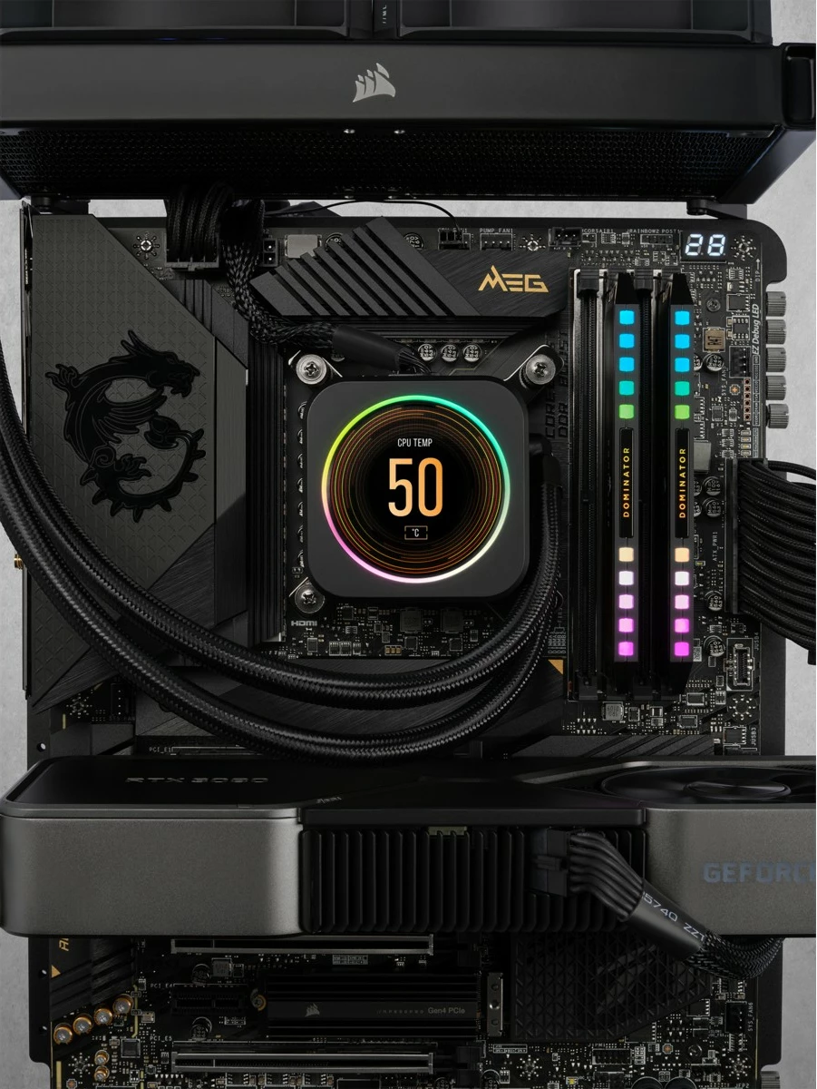 RAM pomnilnik Corsair Dominator Platinum RGB 64GB (2x32GB) DDR5 6600MHz, črn