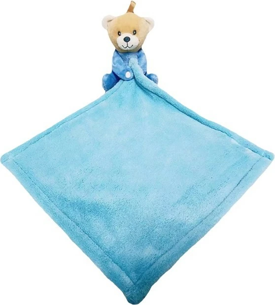 Mehek plišast brisaček za otroke Tulilo 35x35 cm, moder