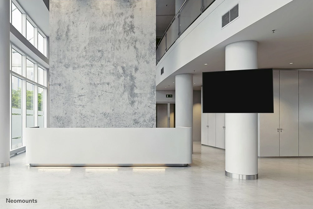 Nosilec za TV na stebriček 40–75 in, Neomounts WL30S-910BL16, fiks, črn