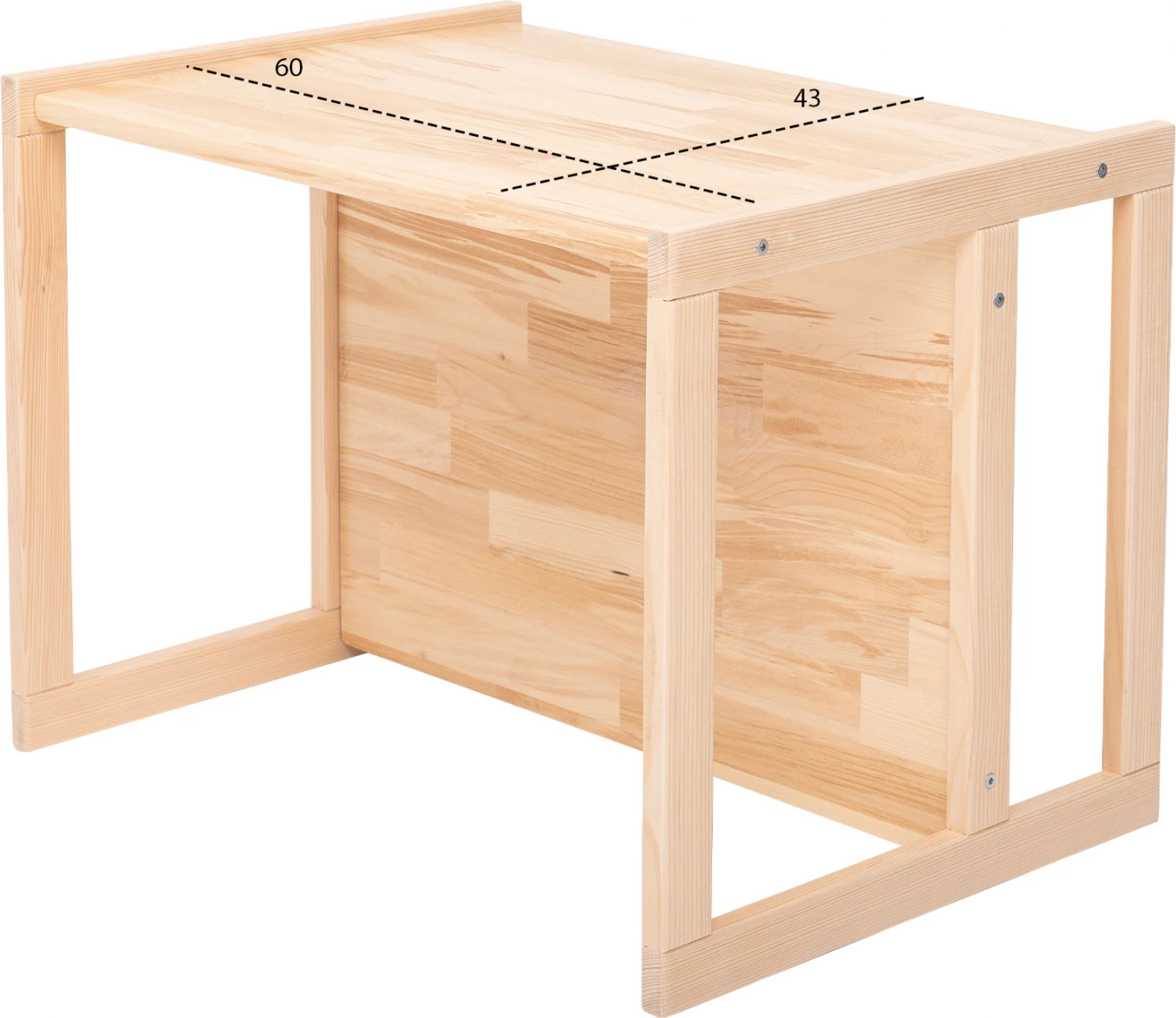 Otroška lesena klop-miza MIKO FH9289 naravna 64,5x45,x47Y cm