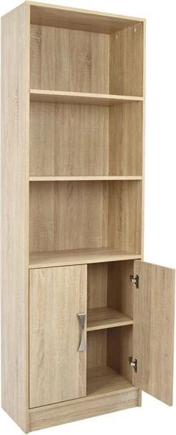 Melaminska knjižna omara FH2027.03 Sonama z kovinskim ročajem 60x30x180