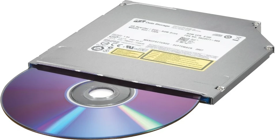 Notranji DVD zapisovalnik Hitachi-LG Super Multi, slot, prenosnik, DVD±RW, Serial ATA, črn