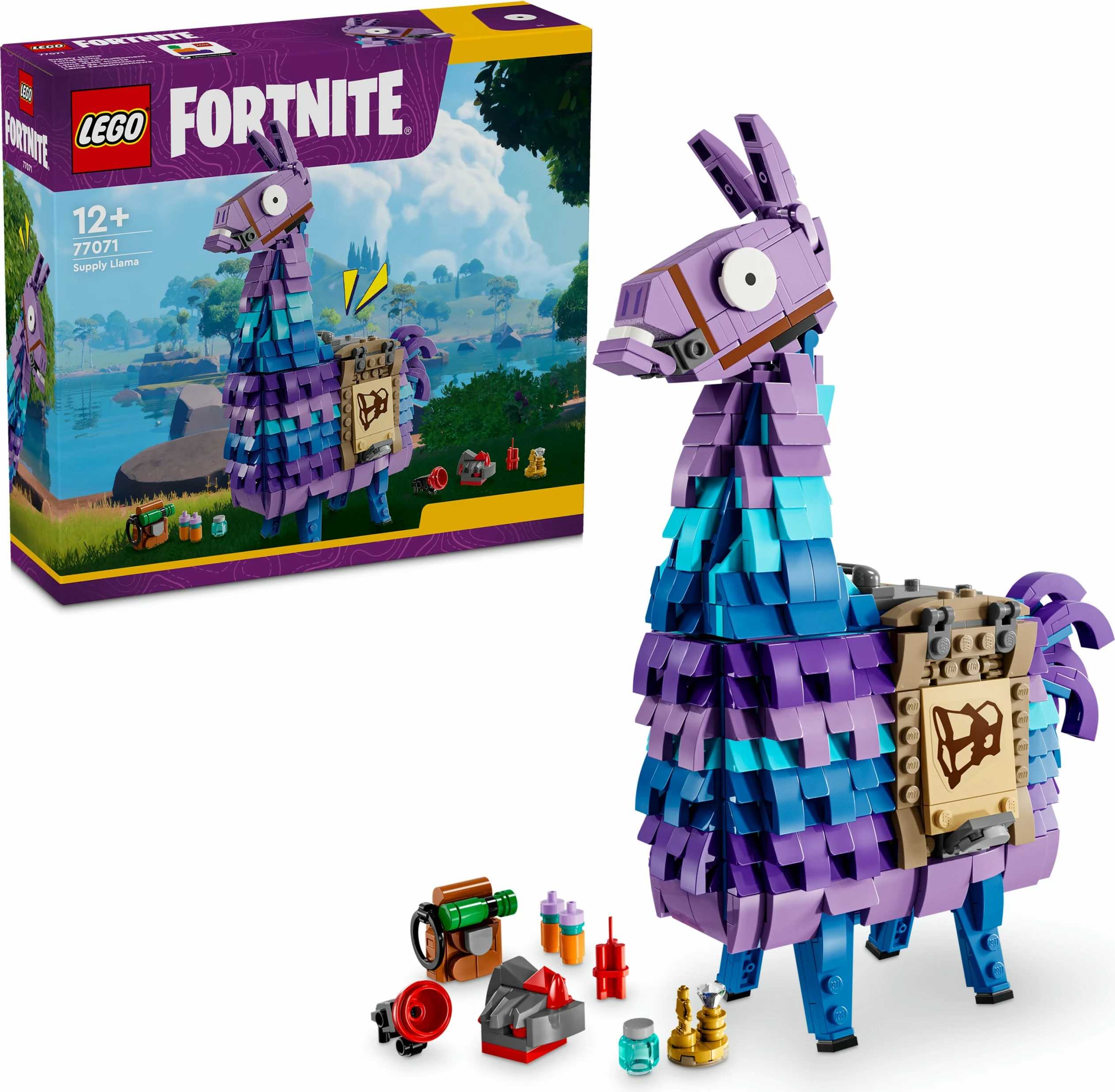 Set gradnje Supply Llama LEGO Fortnite 77071, 691 kosov, večbarven