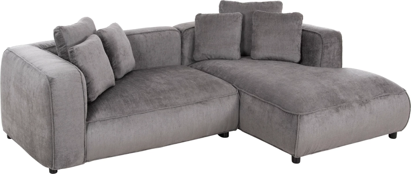 Kotna sedežna garnitura 3-sedežna GRACE FH3280.03R siva tkanina 252x105-160x70-90Hcm