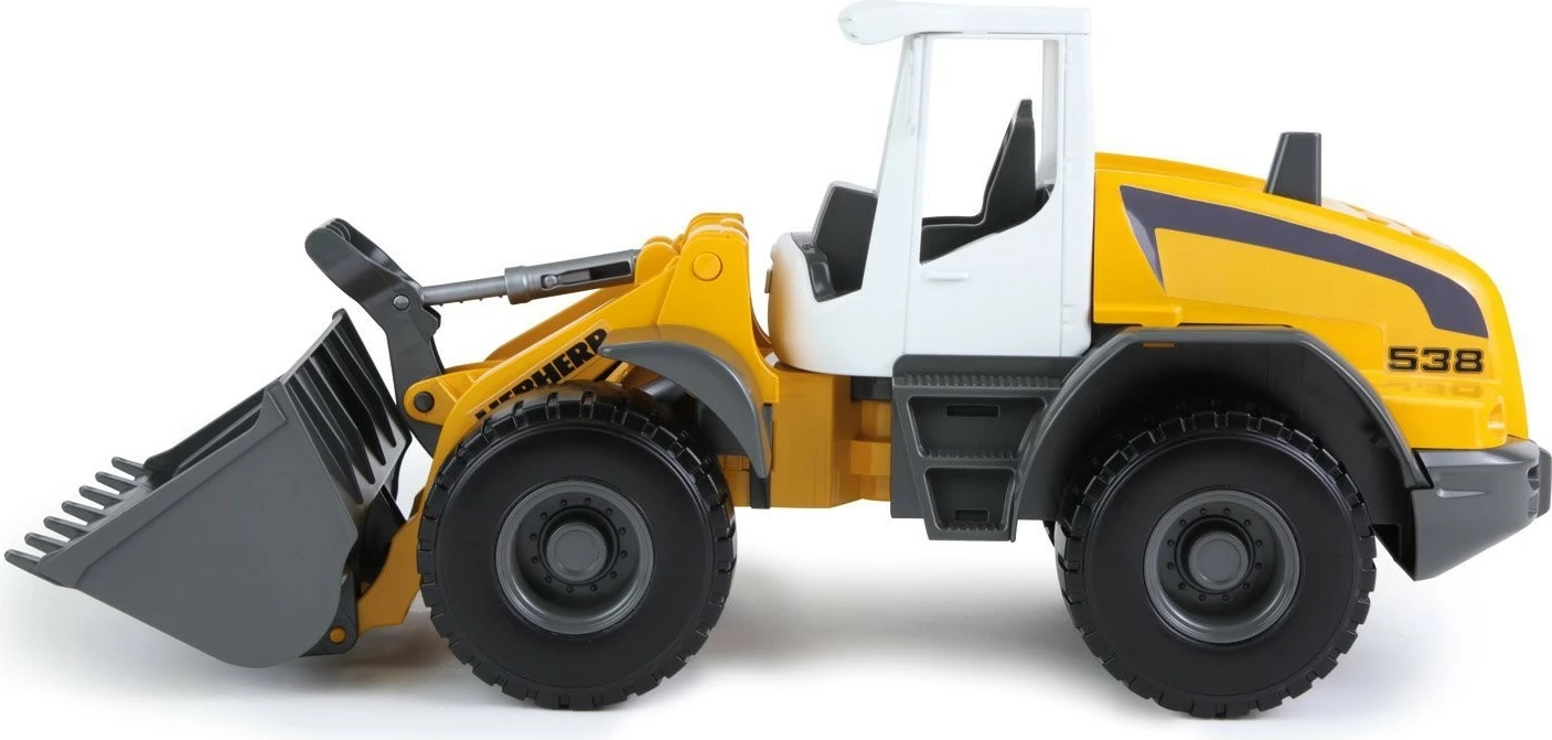 Ekskavator igrača Lena Worxx Liebherr L 538, plastičen, 48 cm, rumena/siva/bela
