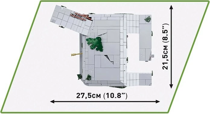 Model bunkerja, Cobi Klocki German Bunker Regelbau 667, 642 delov, z figuricami, plastika