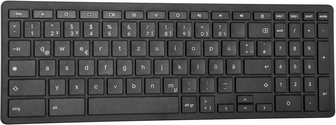 Polna Bluetooth tipkovnica za Chromebook, nemška QWERTZ, črna - Targus