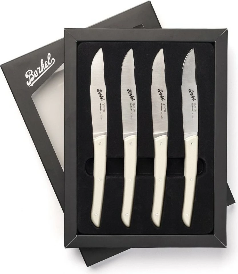 Kuhinjski nož za zrezke Berkel KCO4SW11SRCBL, 11 cm, nerjaveče jeklo, 4 kosi, kremna