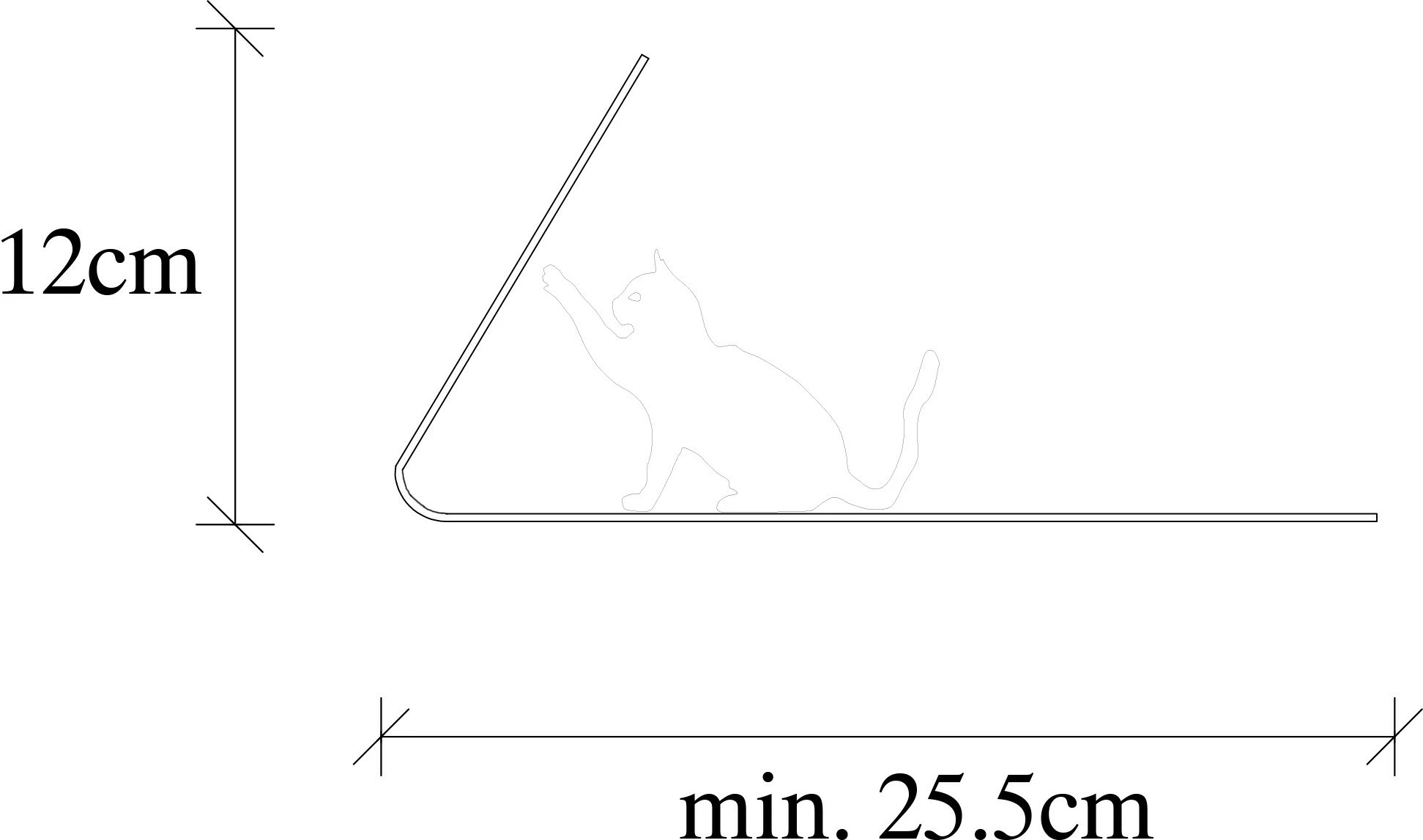 Kovinsko držalo za knjige, črno, Aberto Design, 25,5 x 12,5 x 12 cm