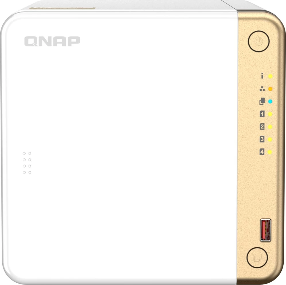 NAS ohišje QNAP TS-462-4G, Intel Celeron N4505, 4 GB RAM DDR4, stolp, bela