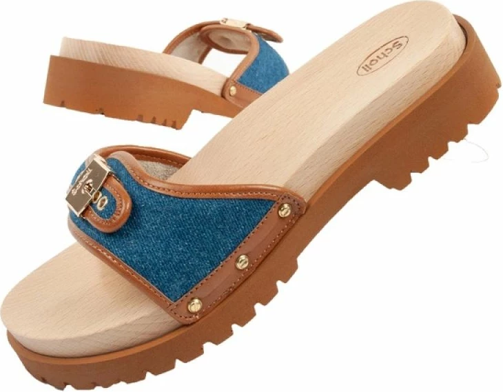 Kopalniške/ženske čevlje Scholl, rjavo in modro