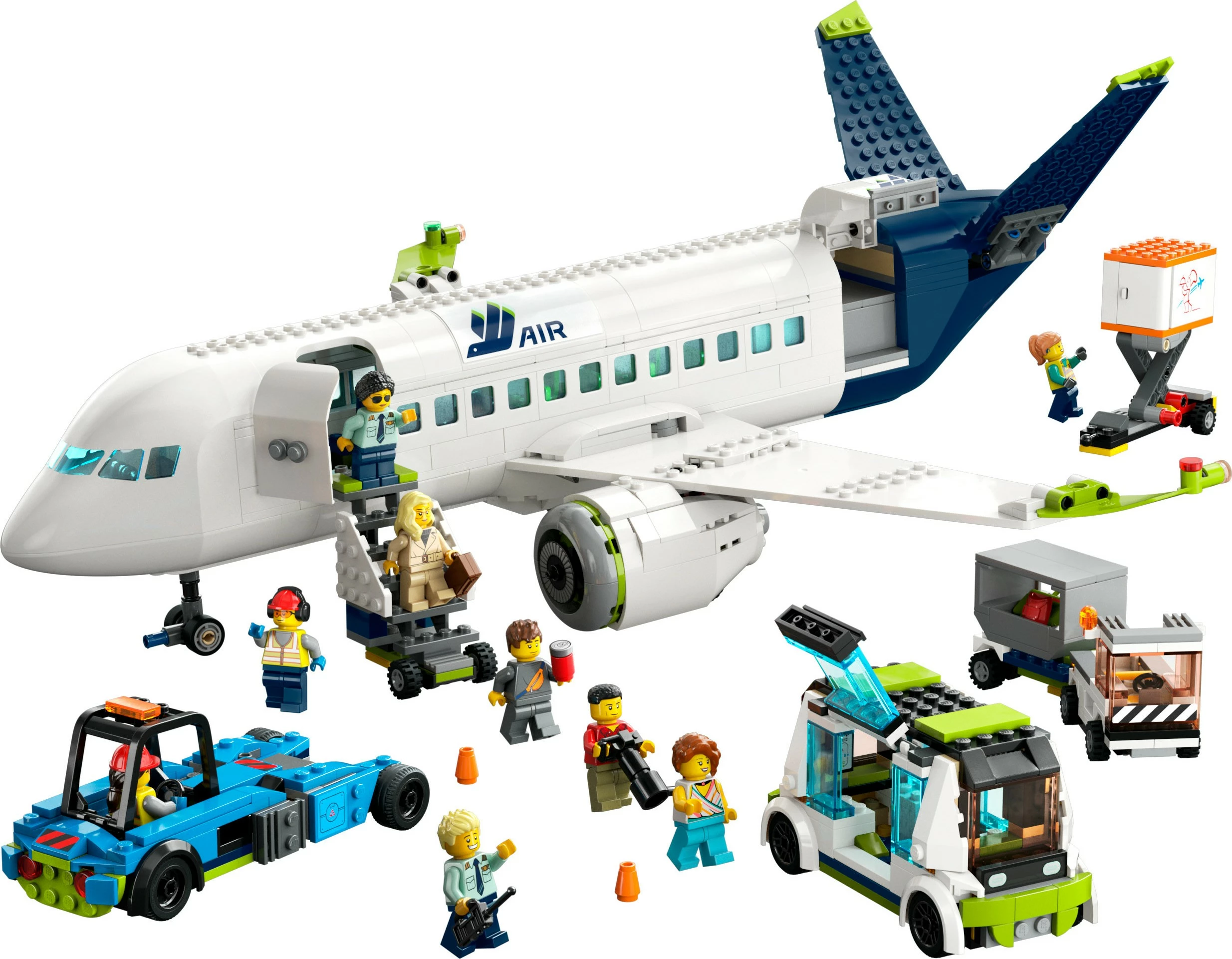 Set gradnje potniškega letala LEGO City, 913 kosa, večbarven