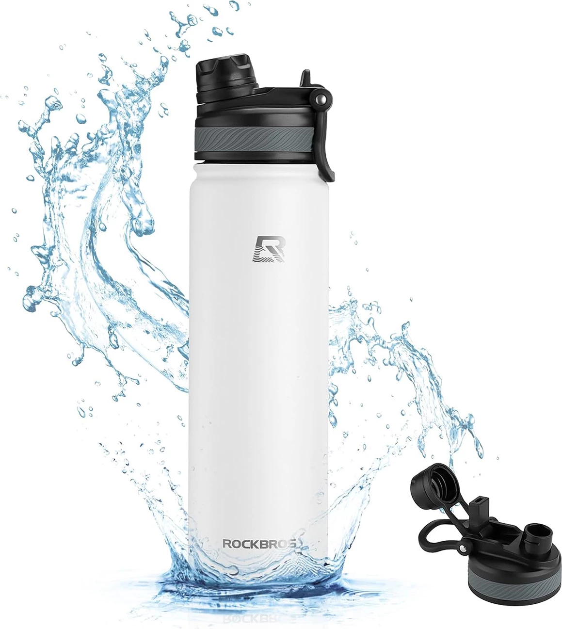 Termovka za kolo, 650 ml, bela — Rockbros 35210029006