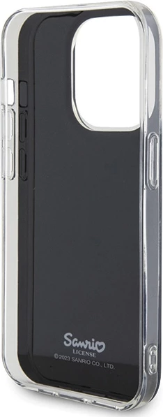 Zaščitni ovitek Hello Kitty IML Kitty Face za iPhone 15 Pro, črn