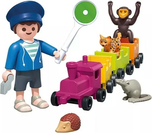 Vlak z živalskimi figurami, večbarven, Playmobil Animals & Friends 71951