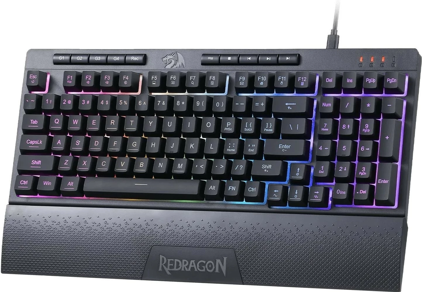 Gaming tipkovnica Redragon K515-RGB SHIVA 98, RGB, črna