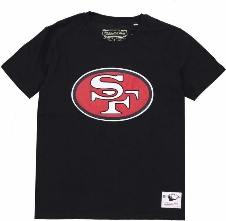 Majica za moške Mitchell & Ness z logotipom NFL ekipe San Francisco 49ers, črna