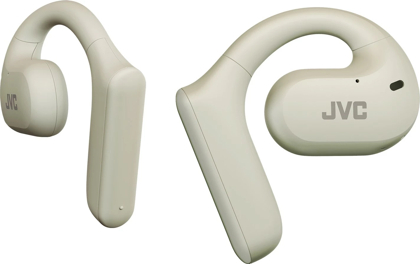 Lahke true wireless slušalke za odprt ušesni kanal, JVC Nearphone TWS, 17 h baterije, IPX4, bele