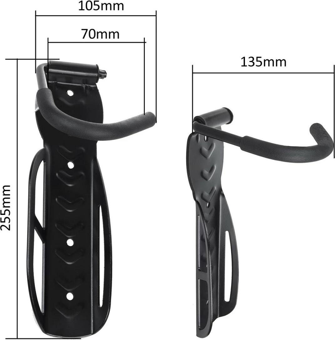 Stenski nosilec za kolo Maclean MC-432, jeklo, črn