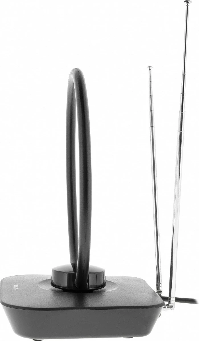 Notranja antena Sencor SDA 102, DVB-T2/T, z vgrajenim ojačevalcem, 20 dB, črna